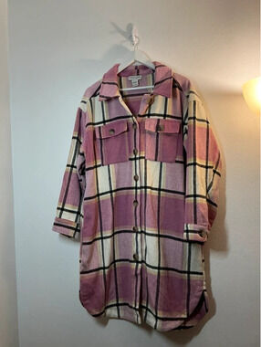 Sabrina Lauren New York Plaid Shacket Size Large